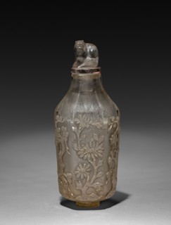 Six-Sided Bottle, 1644-1912. China, Qing dynasty (1644-1911). Rock crystal; overall: 15 cm (5 7/8