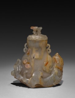 Vase, 1644-1912. China, Qing dynasty (1644-1911). Glass; overall: 10.2 cm (4 in.).