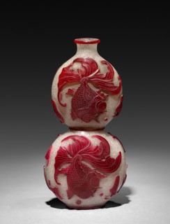 Gourd-Shaped Bottle, 1644-1912. China, Qing dynasty (1644-1911). Glass; overall: 17.8 cm (7 in.).