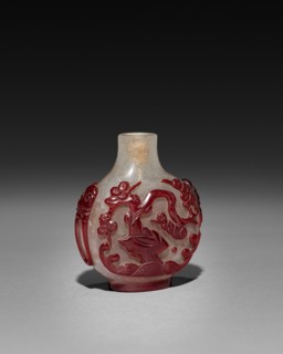 Snuff Bottle, 1644-1912. China, Qing dynasty (1644-1911). Glass; overall: 6.4 cm (2 1/2 in.).