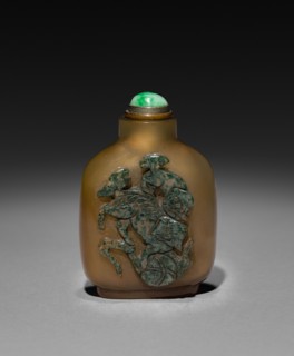 Snuff Bottle, 1644-1912. China, Qing dynasty (1644-1911). Glass; overall: 5.8 cm (2 5/16 in.).
