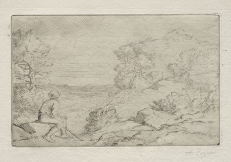 The Rocks. Alphonse Legros (French, 1837-1911). Etching