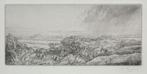 Les Ramasseurs des Champignons. Alphonse Legros (French, 1837-1911). Etching