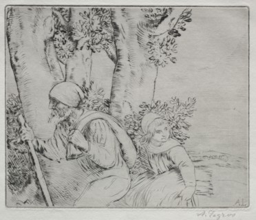 Return from the Field (Le Retour des Champs-2nd Plate). Alphonse Legros (French, 1837-1911).