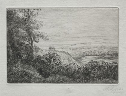 Les dernière Rayons de Soleil. Alphonse Legros (French, 1837-1911). Etching