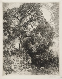 Le Retour du Troupeau, Crèvecoeur, 1913. Auguste Louis Lepère (French, 1849-1918). Etching