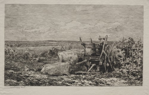 Published  L'Album of la Société des Aquafortistes in May, 1865.: The Grape Harvest, 1865. Charles