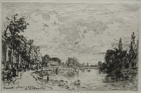 Noyant, 1883. Maxime Lalanne (French, 1827-1886). Etching