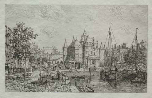 Le Haag à Amsterdam. Maxime Lalanne (French, 1827-1886). Etching
