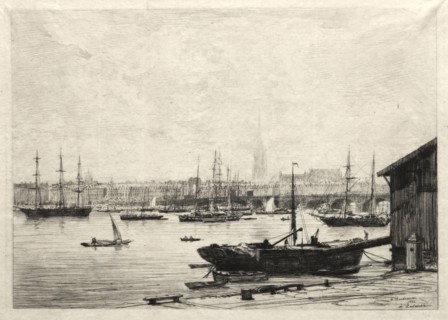 Bordeaux, 1866. Maxime Lalanne (French, 1827-1886). Etching