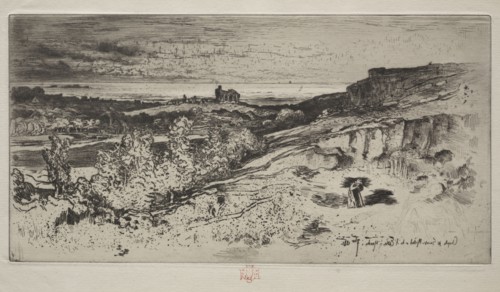 The Chapel Saint-Michel at L'Estre, 1881. Félix Hilaire Buhot (French, 1847-1898). Etching,