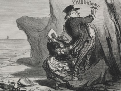 Published in le Charivari (13 October 1854): The Good Bourgeois (plate 3): I want to leave an