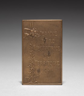 Medallion: Jeanne d'Arc (reverse). Daniel Dupuis (French, 1819-1899). Bronze; overall: 6.7 x 4.2 cm