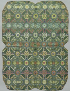 Textile Fragment, 1800s. Japan, 19th century. Plain compound satin; silk; overall: 55.9 x 73.7 cm