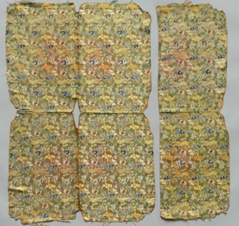 Fragments, 1800s. China, Qing Dynasty (1644-1912). Damask, silk; overall: 74 x 49 cm (29 1/8 x 19