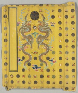 Book Cover, 1700s. China, 18th century. Lampas weave, silk; overall: 27.3 x 32.4 cm (10 3/4 x 12