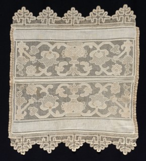 Joined Borders with Floral Motifs, 19th century. Russia, 19th century. Needle lace, machine-made