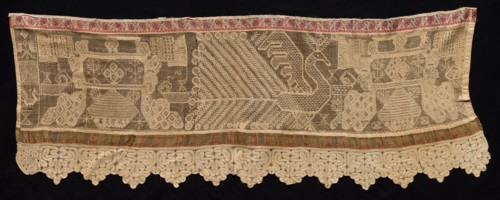 Border with Peacock Motif, 18th-19th century. Russia, 18th-19th century. Needle lace, burato