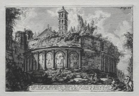 Veduta dell'avanzo dell'Anfiteatro Castranse. Giovanni Battista Piranesi (Italian, 1720-1778).