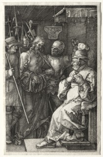 Christ before Caiaphas, 1512. Albrecht Dürer (German, 1471-1528). Engraving