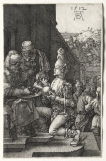 Pilate Washing His Hands, 1512. Albrecht Dürer (German, 1471-1528). Engraving