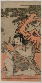 Doll Playing a Hand Drum, 1770s. Kitao Shigemasa (Japanese, 1739-1819). Color woodblock print;