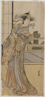 Arashi Murajiro as a Courtesan Holding a Letter, late 1780s. Katsukawa Shunko (Japanese, 1743-1812)