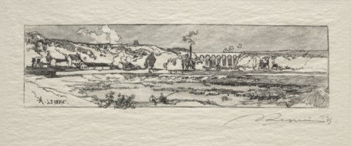 Etang d'Issy les Moulineaux. Auguste Louis Lepère (French, 1849-1918). Wood engraving