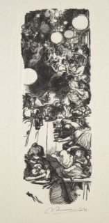 14 Juillet, Rue de Belleville, minuit. Auguste Louis Lepère (French, 1849-1918). Wood engraving