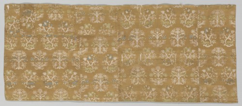 Textile Panel, 1600s. Italy, 17th century. Plain compound satin; silk and metal thread; overall: 64