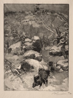 Roche Cuvier Chatillon, 1887. Auguste Louis Lepère (French, 1849-1918). Wood engraving