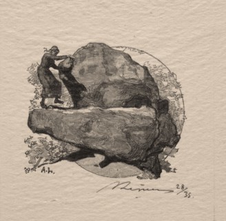 La roche qui tremble. Auguste Louis Lepère (French, 1849-1918). Wood engraving