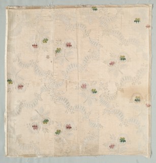 Panel, mid 1700s. France, mid-18th century, Period of Louis XV. Tabby; brocaded silk with flushing
