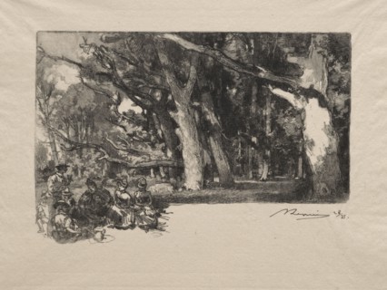 Midi sous bois. Auguste Louis Lepère (French, 1849-1918). Wood engraving