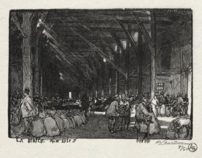 Rouen Illustré:  La Halle aux Blès, 1896. Auguste Louis Lepère (French, 1849-1918). Wood engraving