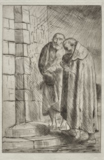 St. Pierre et St. Paul à la porte de M. Richard. Alphonse Legros (French, 1837-1911). Etching and