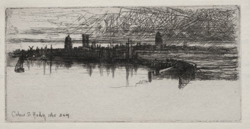 Little Calais Pier, 1865, 3 A.M., 1865. Francis Seymour Haden (British, 1818-1910). Etching