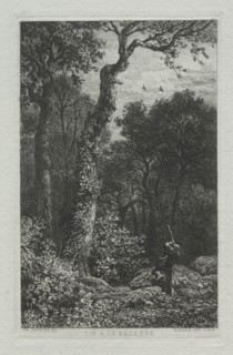 Shooting the Woodcock. Charles-Émile Jacque (French, 1813-1894). Etching