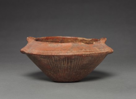 Dish, before 1550. Colombia, 15th-16th century. Red ware with incised patterns; diameter: 14.6 cm