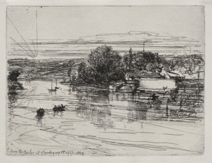 Cardigan Bridge, 1864. Francis Seymour Haden (British, 1818-1910). Etching