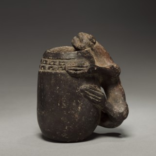 Jar, before 1921. Colombia. Pottery; diameter: 8.4 cm (3 5/16 in.); overall: 9.6 cm (3 3/4 in.).