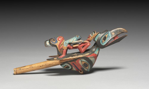 Rattle, early 1900s. America, Native North American, Northwest Coast, Haida, 19th century. Wood,