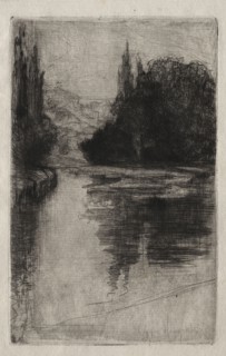 Evening, 1864. Francis Seymour Haden (British, 1818-1910). Etching