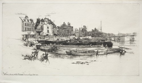 Whistler's House, Old Chelsea, 1863. Francis Seymour Haden (British, 1818-1910). Etching