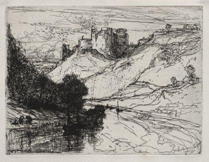 Kilgaren Castle, 1864. Francis Seymour Haden (British, 1818-1910). Etching