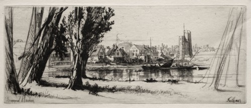 Fulham. Francis Seymour Haden (British, 1818-1910). Etching and drypoint