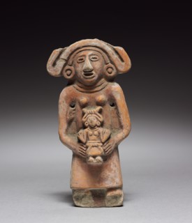 Figurine, 1325-1521. Mexico, Aztec. Pottery; overall: 12.2 cm (4 13/16 in.).