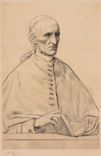 Cardinal Manning. Alphonse Legros (French, 1837-1911). Etching and drypoint