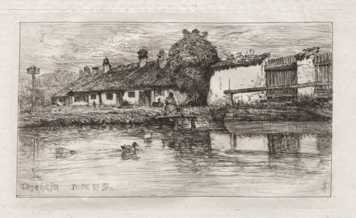 Lustheim, 1879. Otto H. Bacher (American, 1856-1909). Etching