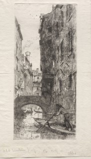 Ponte del Pistor, Venice, 1880. Otto H. Bacher (American, 1856-1909). Etching